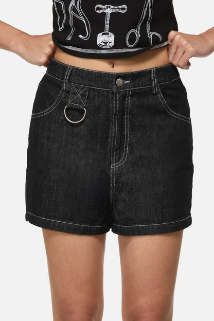 Black Friday - Snips Goth Print Short - black