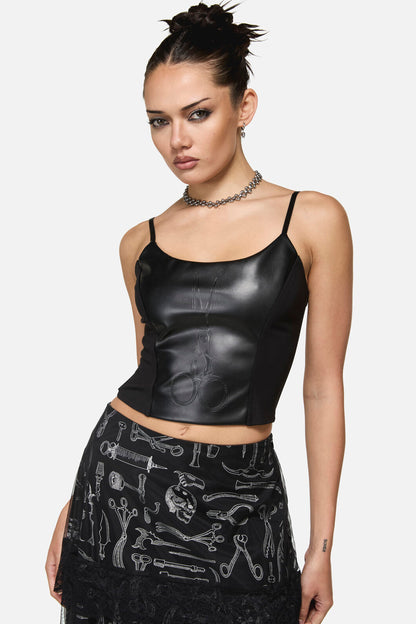 Black Friday - Snips Pu Goth Tank Top - black