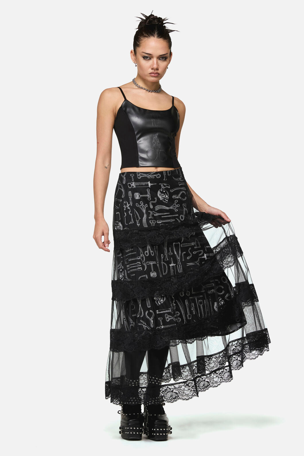 Black Friday - Snips Pu Goth Tank Top - black