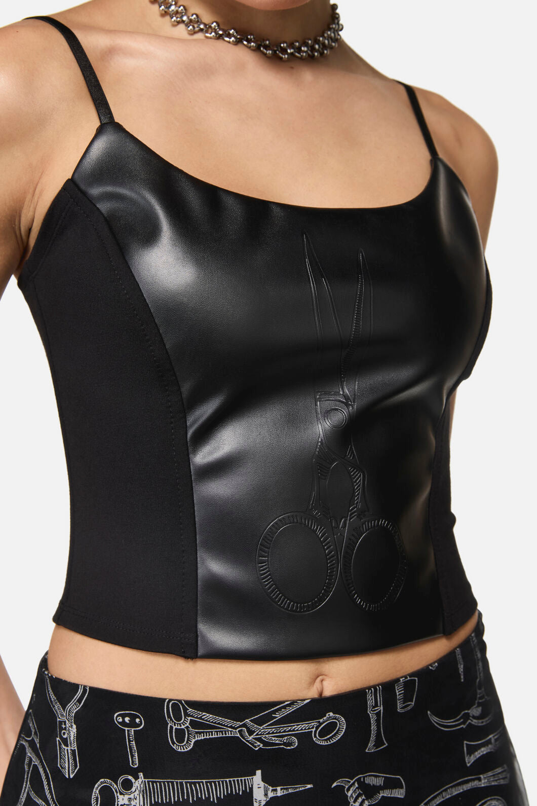 EDGY CUT TANK TOPS！CLANE Snips Pu Goth Tank Top – Dangerfield