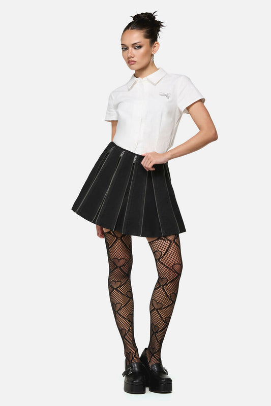 Black Friday - Barbaric Goth Zip Skort - black