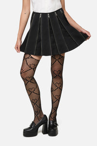 Black Friday - Barbaric Goth Zip Skort - black