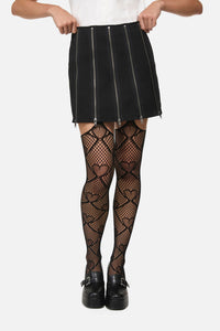 Black Friday - Barbaric Goth Zip Skort - black