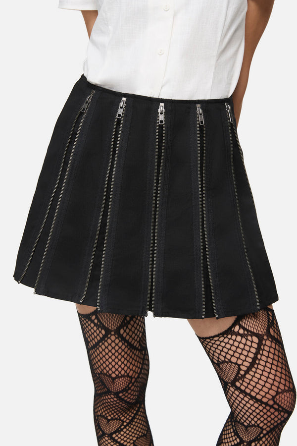 Black Friday - Barbaric Goth Zip Skort - black