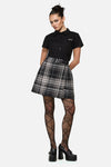 Black Friday - Lovett Goth Tartan Mini Skirt - grey