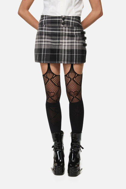 Black Friday - Lovett Goth Tartan Skort - grey