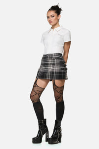 Black Friday - Lovett Goth Tartan Skort - grey