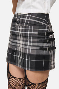 Black Friday - Lovett Goth Tartan Skort - grey