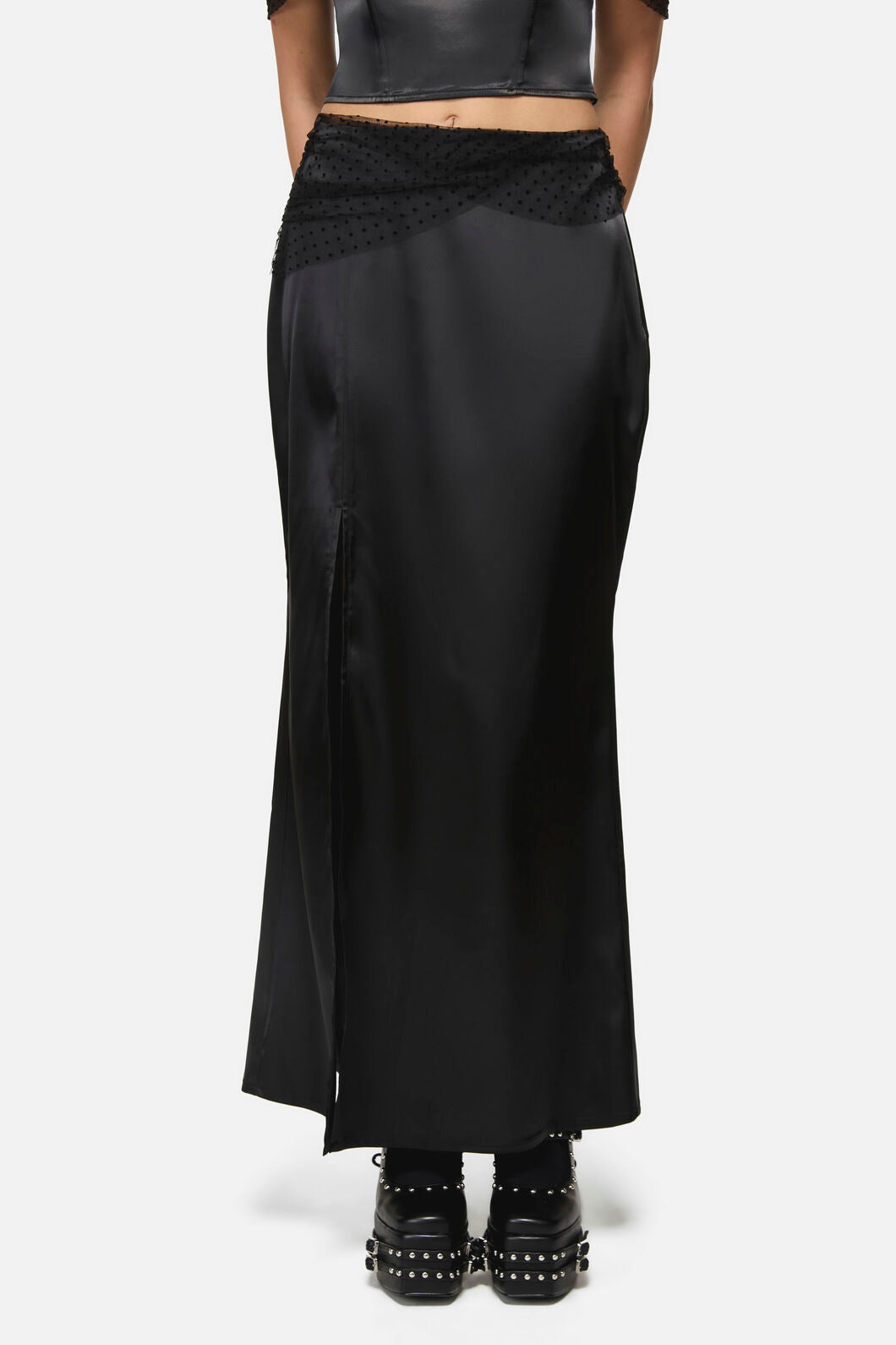 Black Friday - Esmeralda Formal Goth Midi Skirt - black