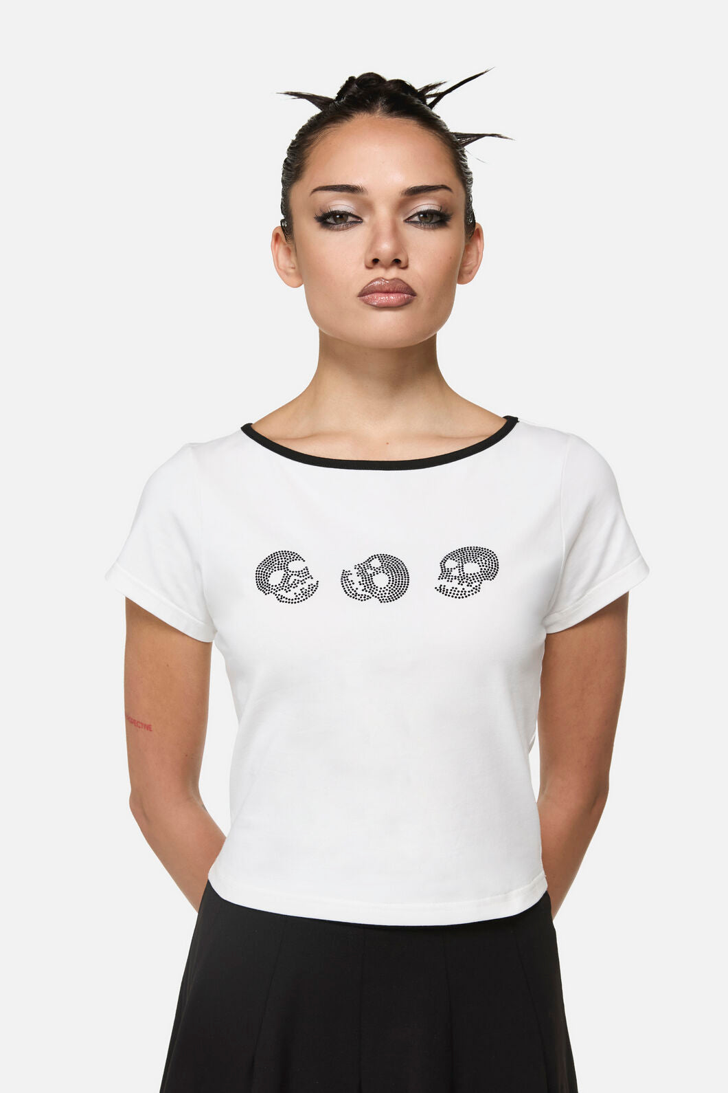 Black Friday - Numbskull Goth Print Tee - cream