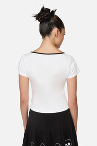 Black Friday - Numbskull Goth Print Tee - cream