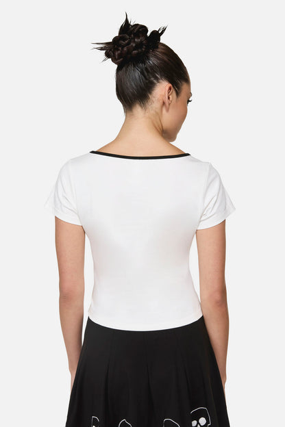 Black Friday - Numbskull Goth Print Tee - cream