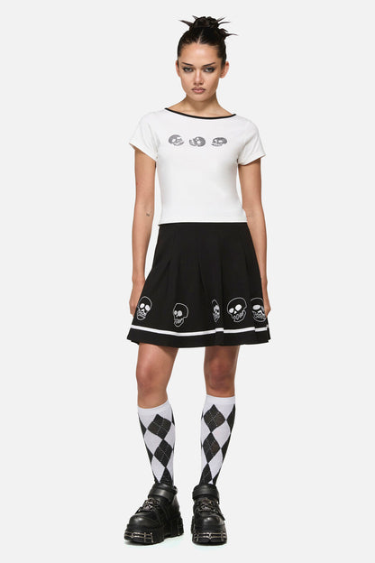 Black Friday - Numbskull Goth Print Tee - cream