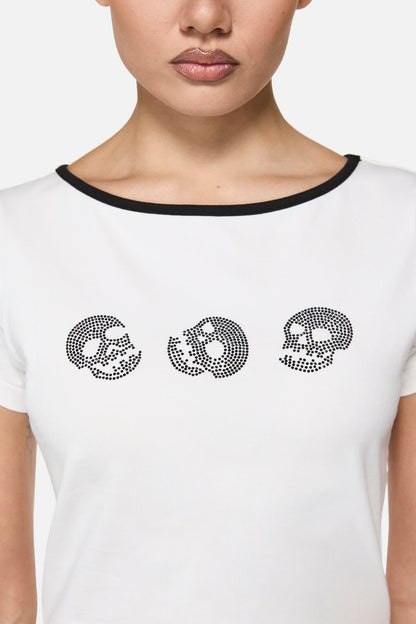 Black Friday - Numbskull Goth Print Tee - cream