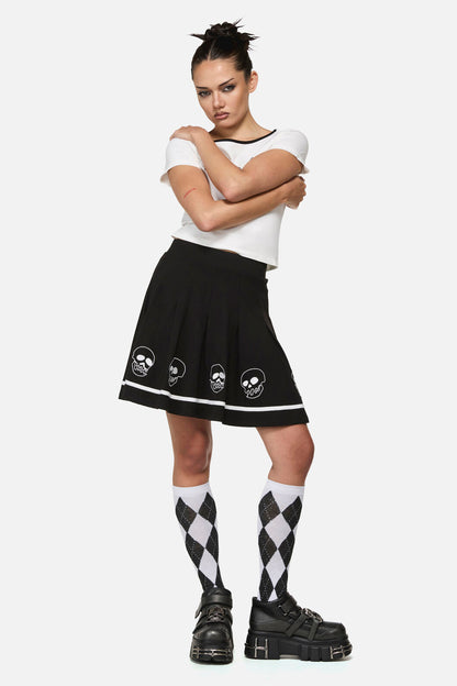 Black Friday - Numbskull Trim Goth Skirt - black