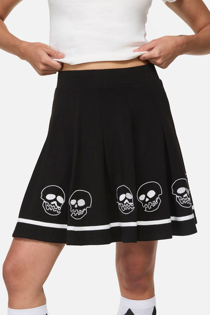 Black Friday - Numbskull Trim Goth Skirt - black