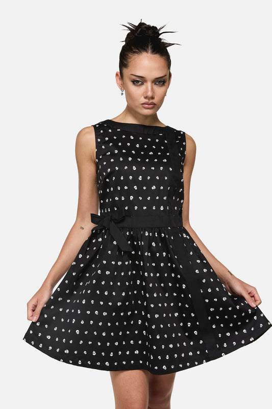 Black Friday - Cranium Goth Mini Dress - black