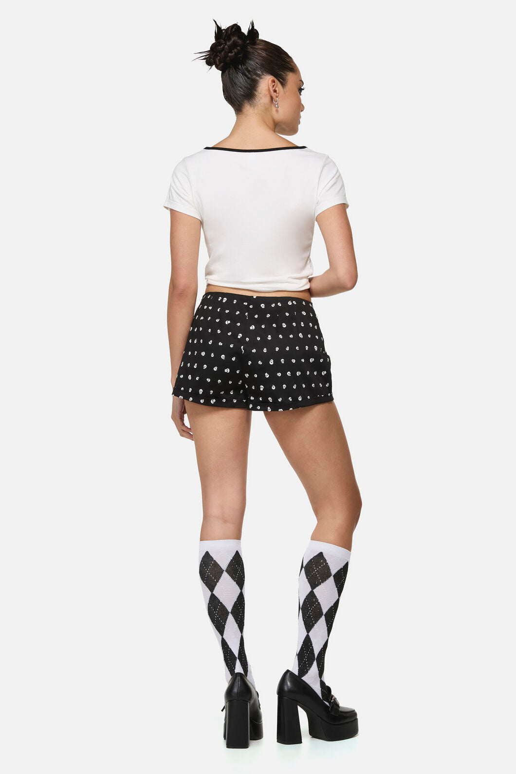 Black Friday - Cranium Goth Sailor Short - black