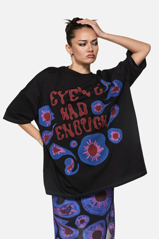 Black Friday - Eye'Ve Had Enough Oversize Tee - black
