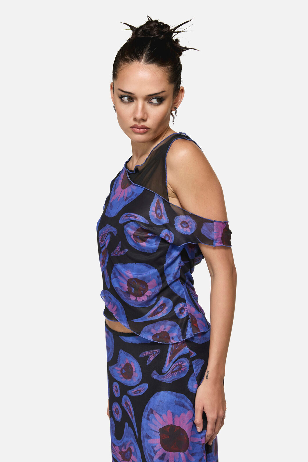 Black Friday - Unseen Geo Layer Mesh Top - multi