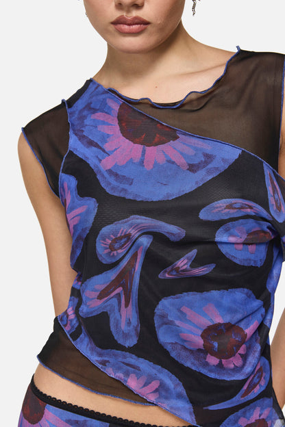 Black Friday - Unseen Geo Layer Mesh Top - multi