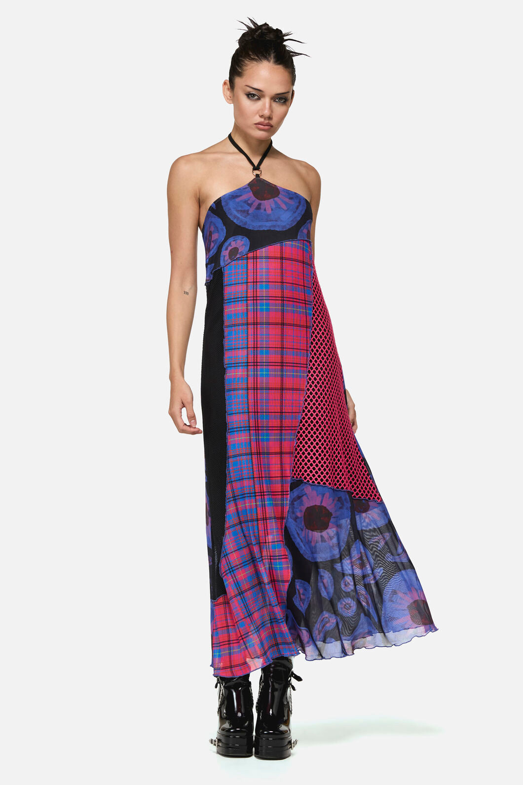 Black Friday - Unseen Patchwork Halter Dress - multi