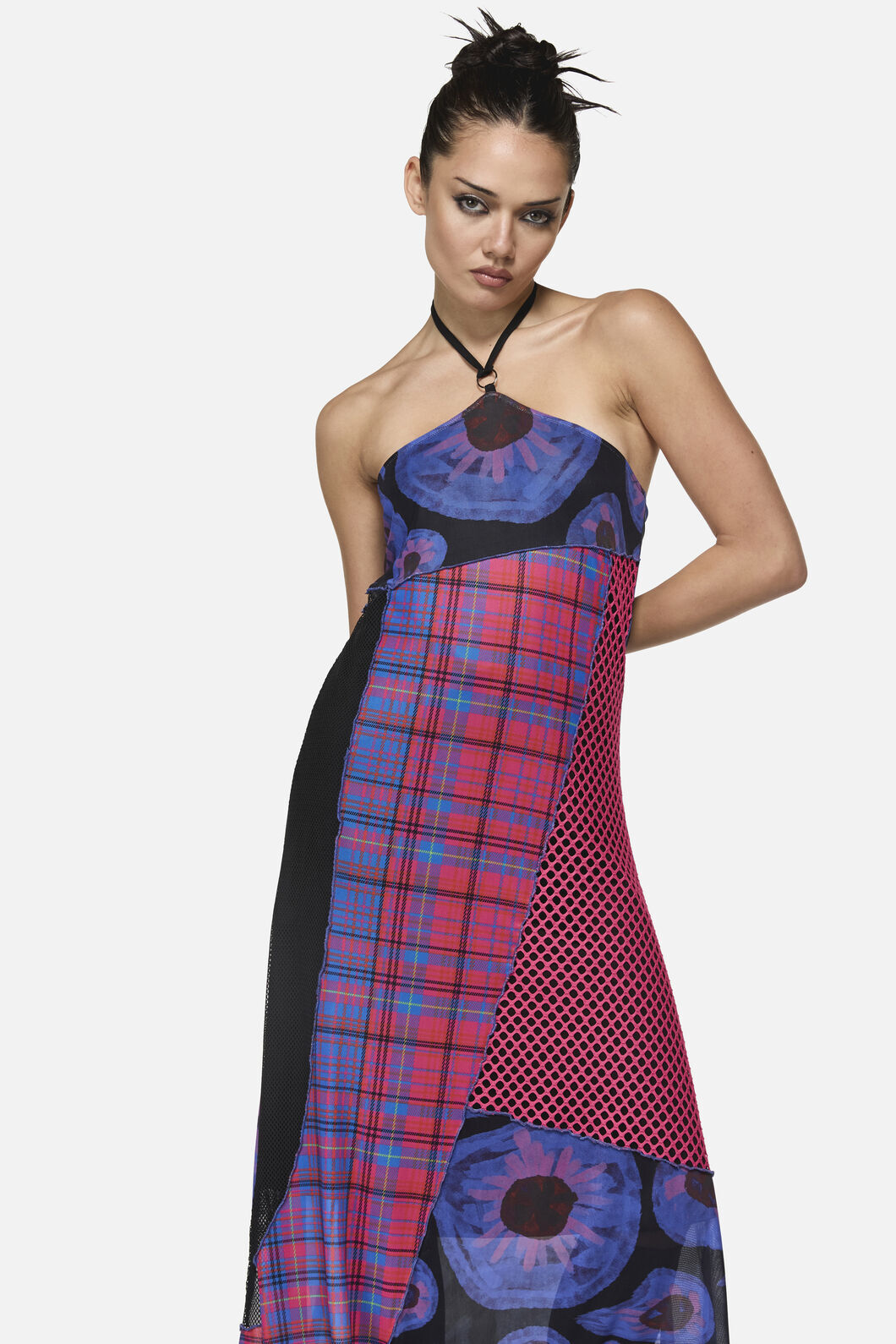 Black Friday - Unseen Patchwork Halter Dress - multi