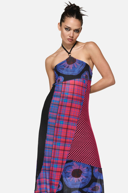 Black Friday - Unseen Patchwork Halter Dress - multi