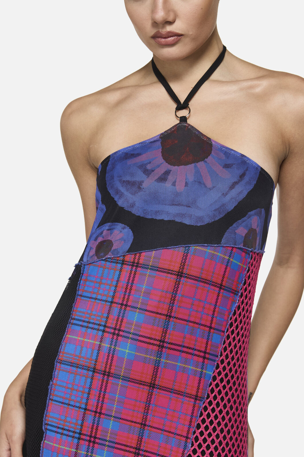 Black Friday - Unseen Patchwork Halter Dress - multi