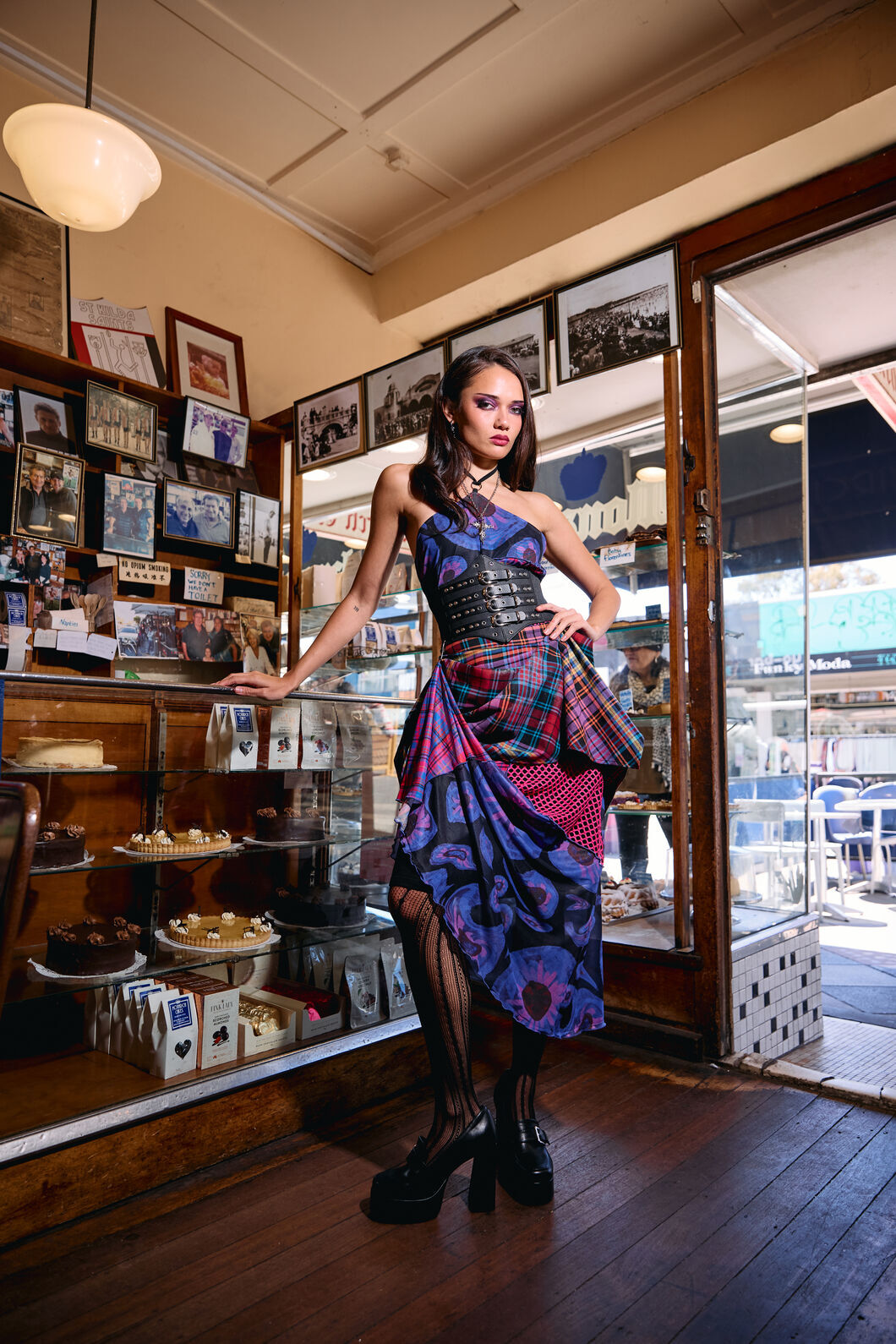 Black Friday - Unseen Patchwork Halter Dress - multi