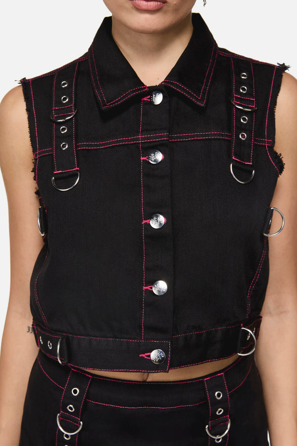Black Friday - Curse Grunge Vest - black