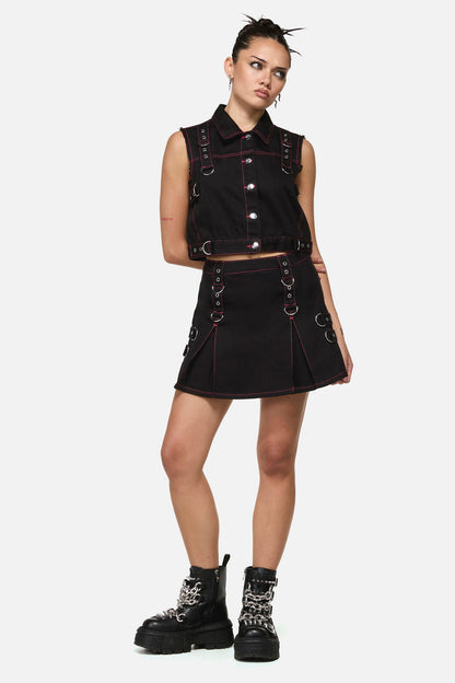 Black Friday - Curse Grunge Skort - black