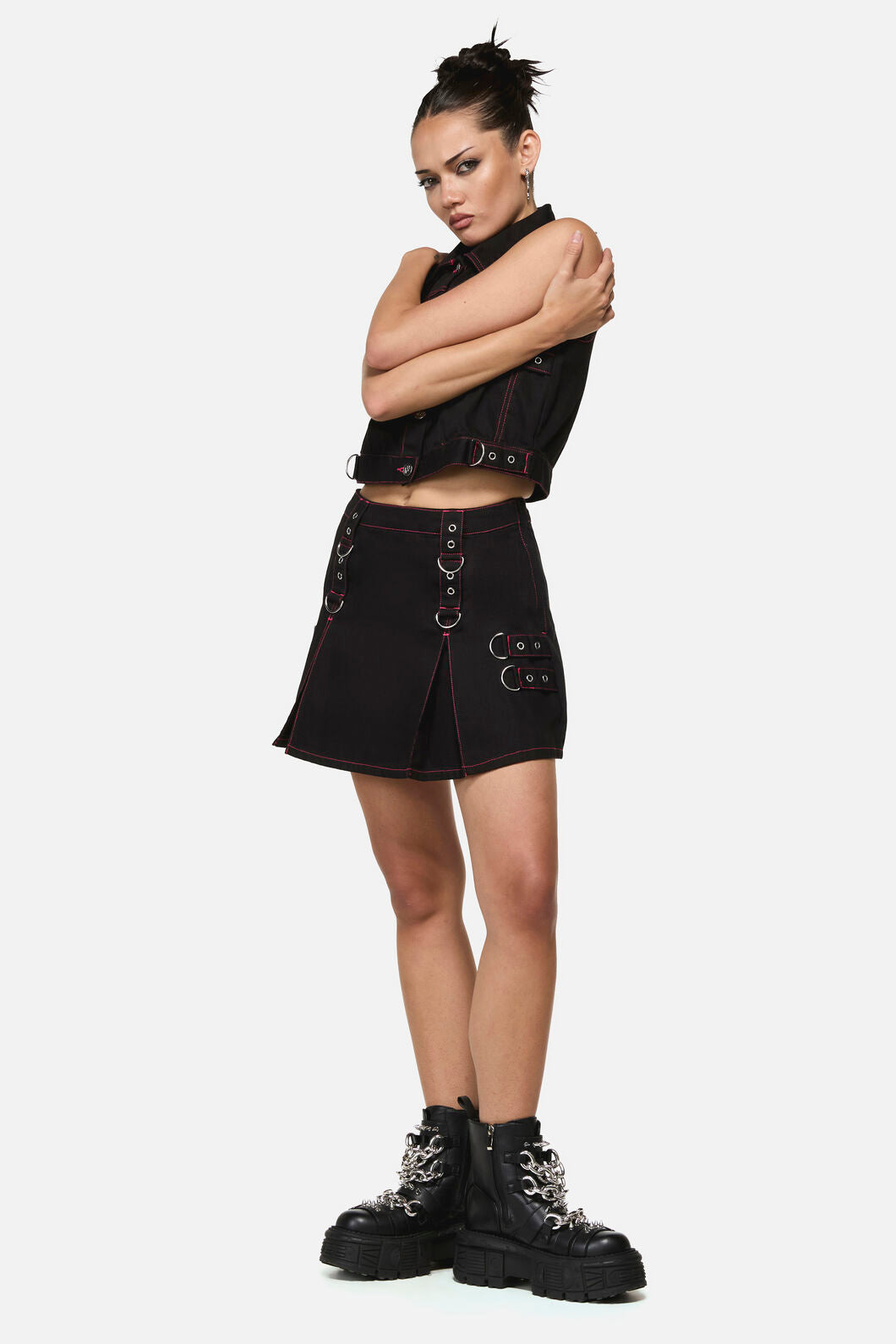Black Friday - Curse Grunge Skort - black