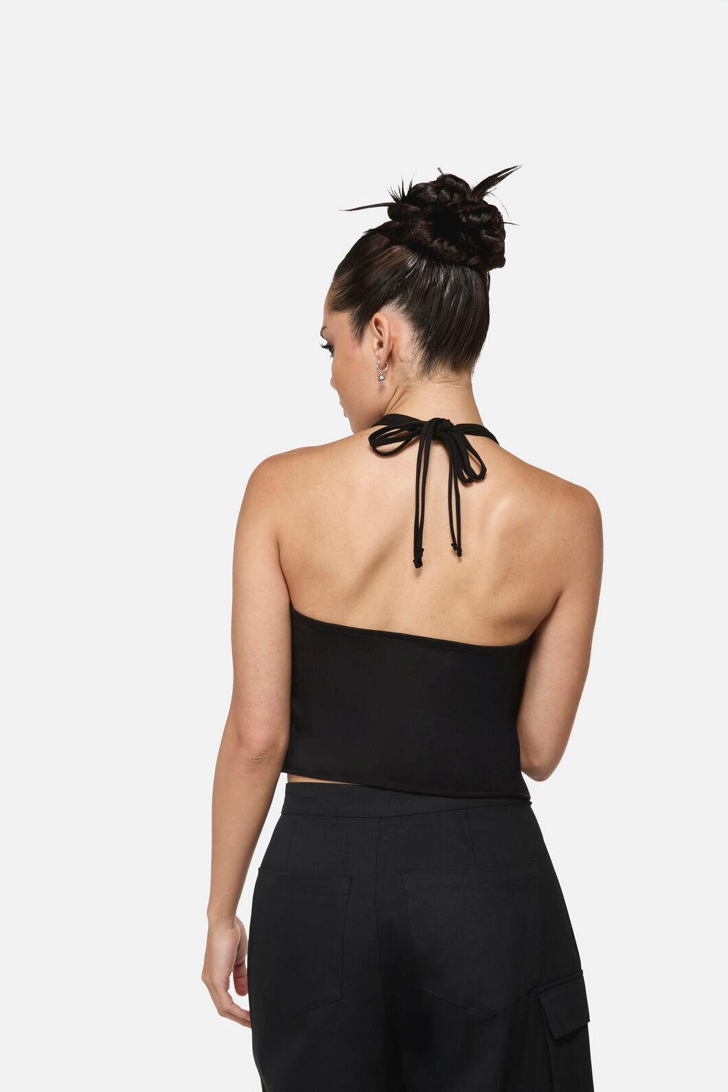 Black Friday - Curse Distressed Halter Tank - black