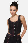 Black Friday - Curse Grunge D-Ring Corset - black