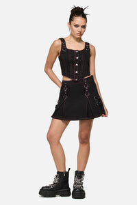 Black Friday - Curse Grunge D-Ring Corset - black