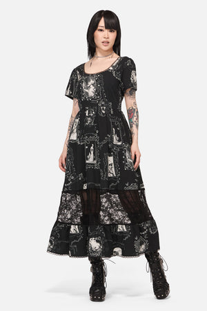 Black Friday - Holy Thursday Goth Midi Dress - black
