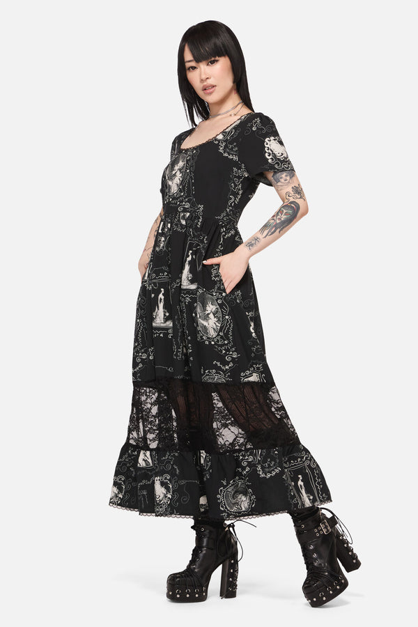 Black Friday - Holy Thursday Goth Midi Dress - black
