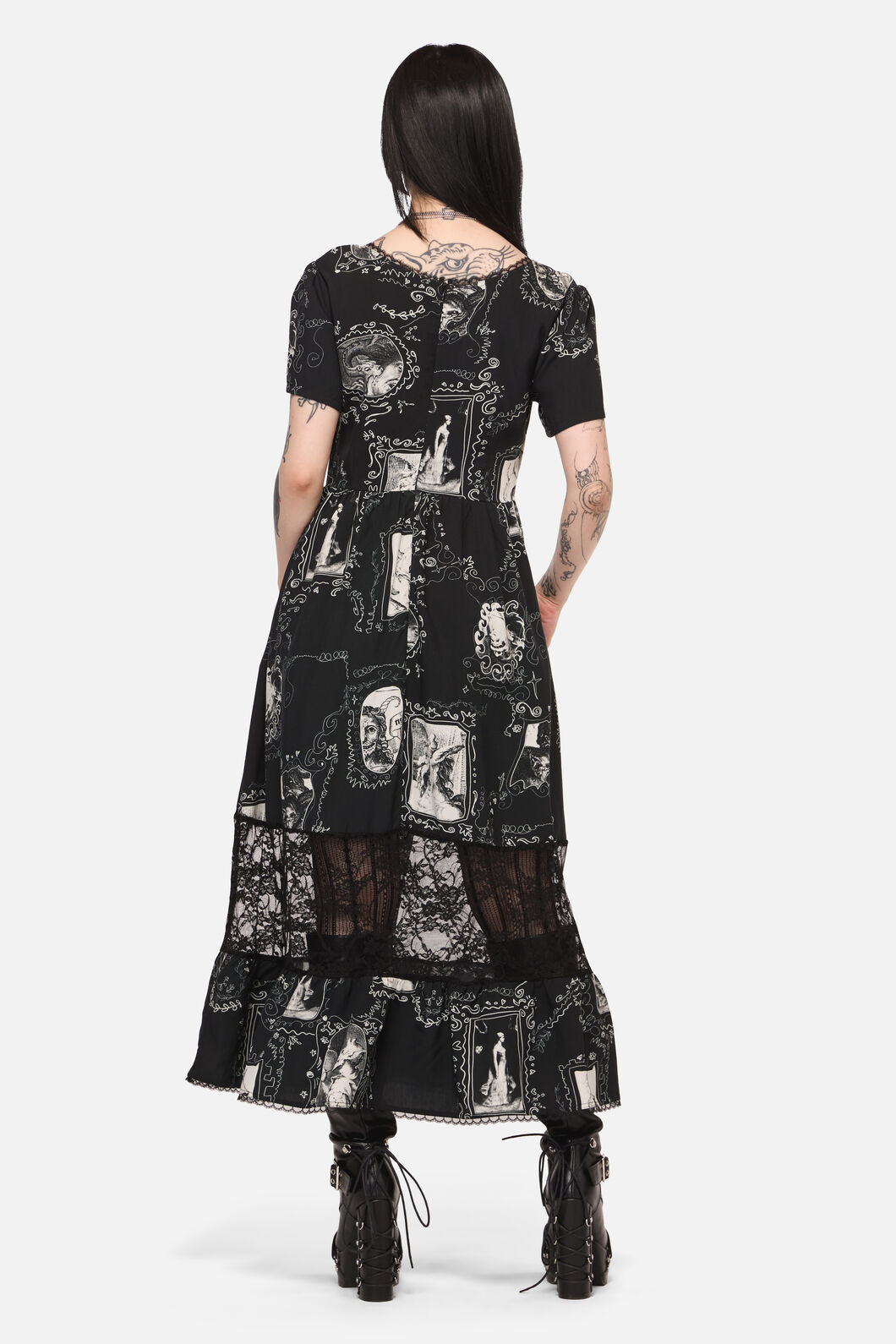 Black Friday - Holy Thursday Goth Midi Dress - black