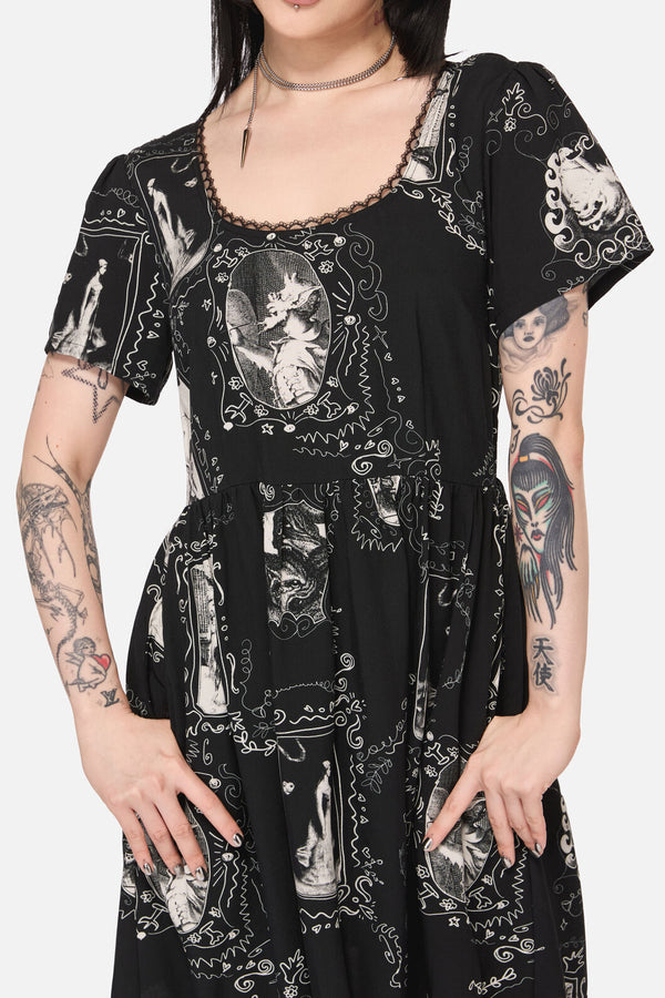 Black Friday - Holy Thursday Goth Midi Dress - black