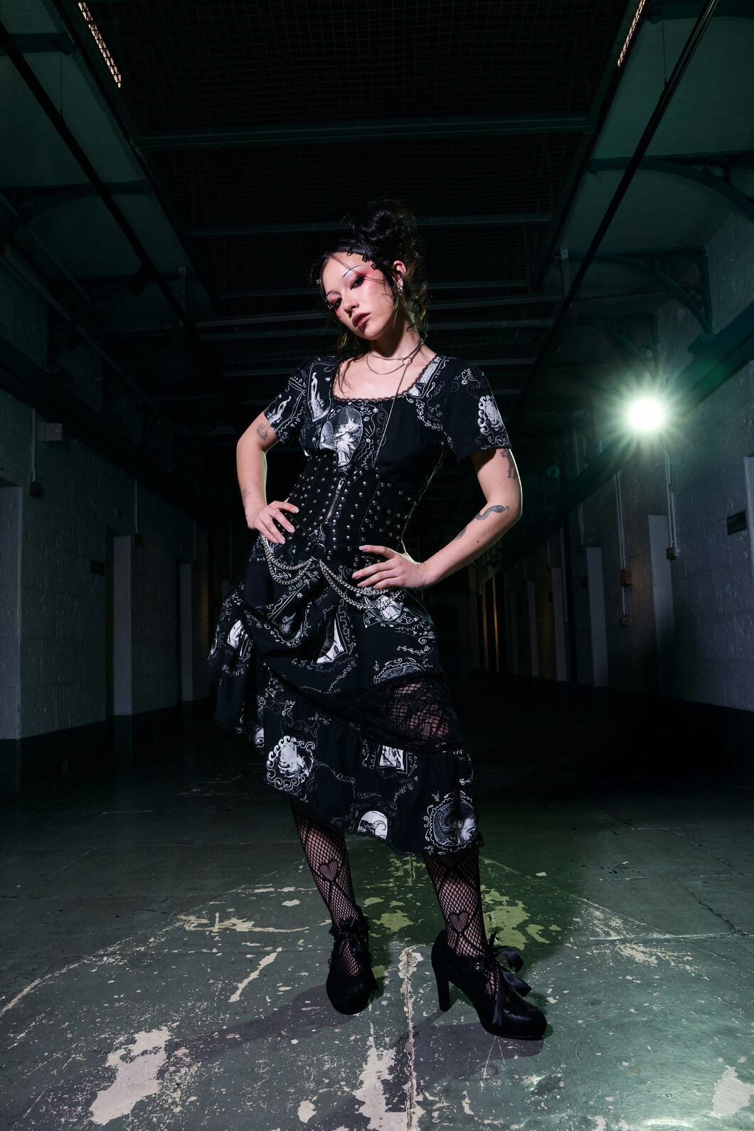 Black Friday - Holy Thursday Goth Midi Dress - black