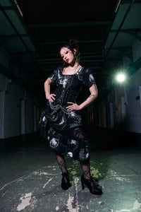 Black Friday - Holy Thursday Goth Midi Dress - black