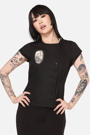 Black Friday - Tabitha Goth Blouse - black