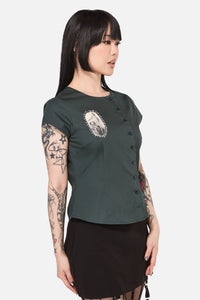 Black Friday - Tabitha Goth Blouse - green