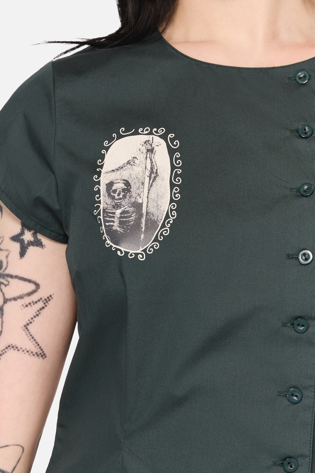 Black Friday - Tabitha Goth Blouse - green