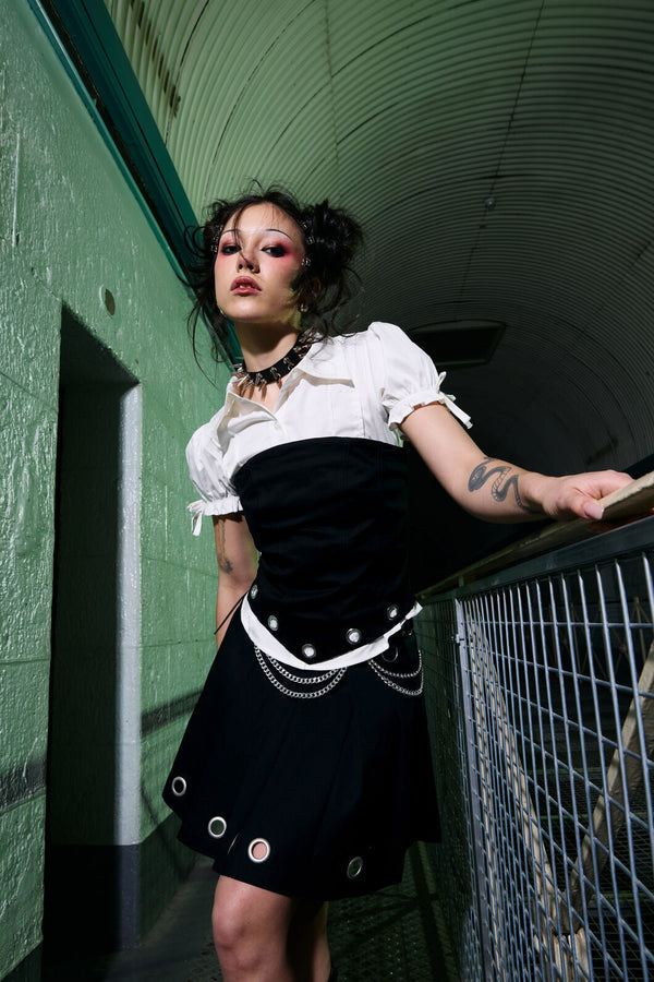Black Friday - Ritualistic Goth Blouse - cream