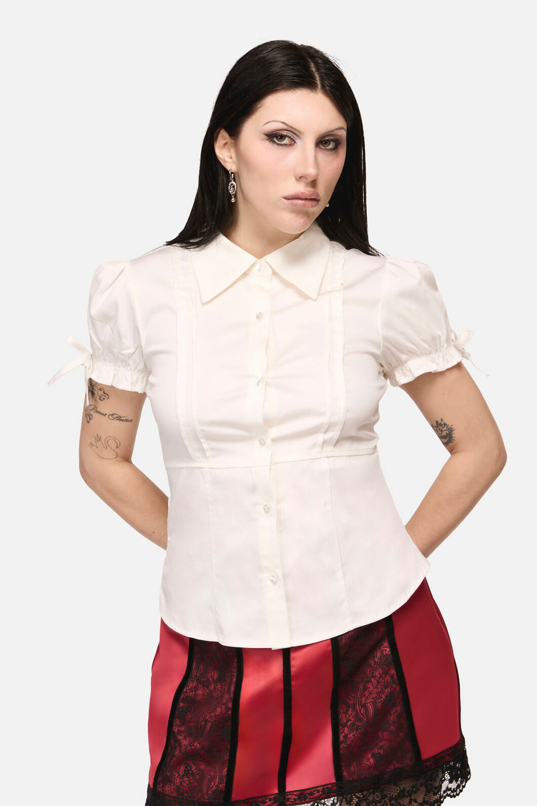 Black Friday - Ritualistic Goth Blouse - cream