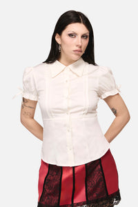 Black Friday - Ritualistic Goth Blouse - cream