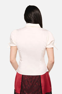 Black Friday - Ritualistic Goth Blouse - cream