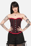 Black Friday - Ritualistic Goth Corset Top - red-black